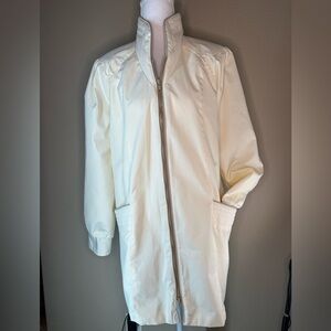 Vintage Sergio Valente Ivory Zip Jacket L 15/16 – Shoulder Pads 80s